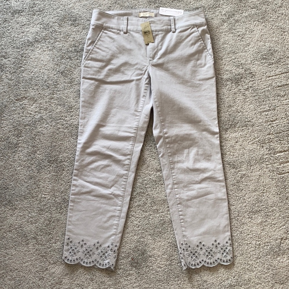 Loft girlfriend chinos - light gray